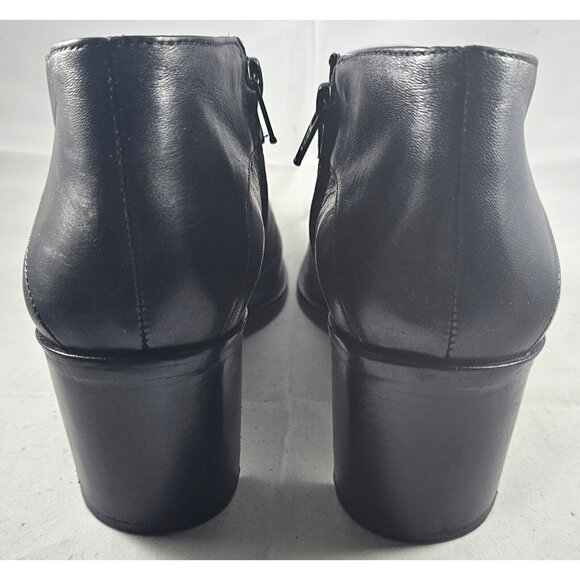 Vintage Elienne Aigner Women’s Black Leather Ankle Booties Size 7.5 - Picture 6 of 12